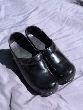Sanita Black Clogs Size 38 7